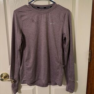 Nike Men's Heathered Purple Long Sleeve Tee